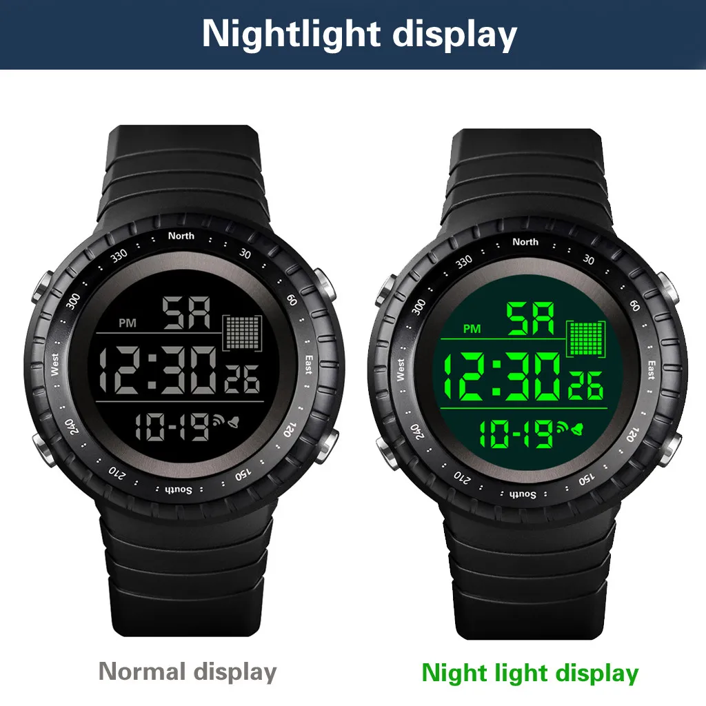 30 м водонепроницаемые мужские цифровые часы со светодиодами часы мужские спортивные часы электронные reloj deportivo hombre часы