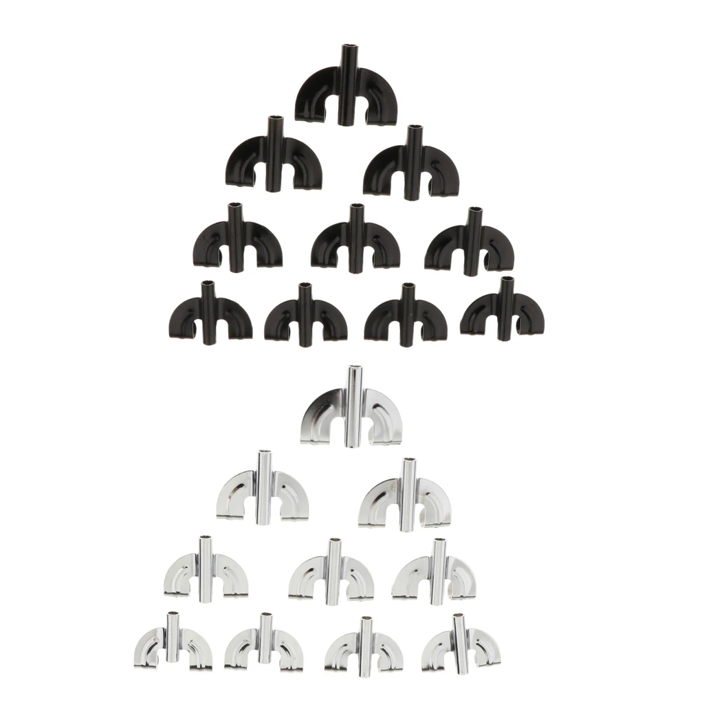 10 Pieces Drum Claw Hook Percussion Instrument Accessories  for Bass Drum Silver Black
