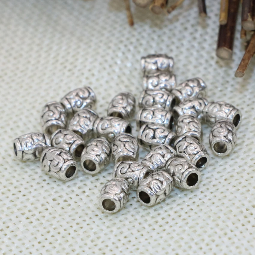 30pcs Wholesale Mixedshape Metal Spacers Loose Beads Barrel Flower Round Butterfly Diy Charms