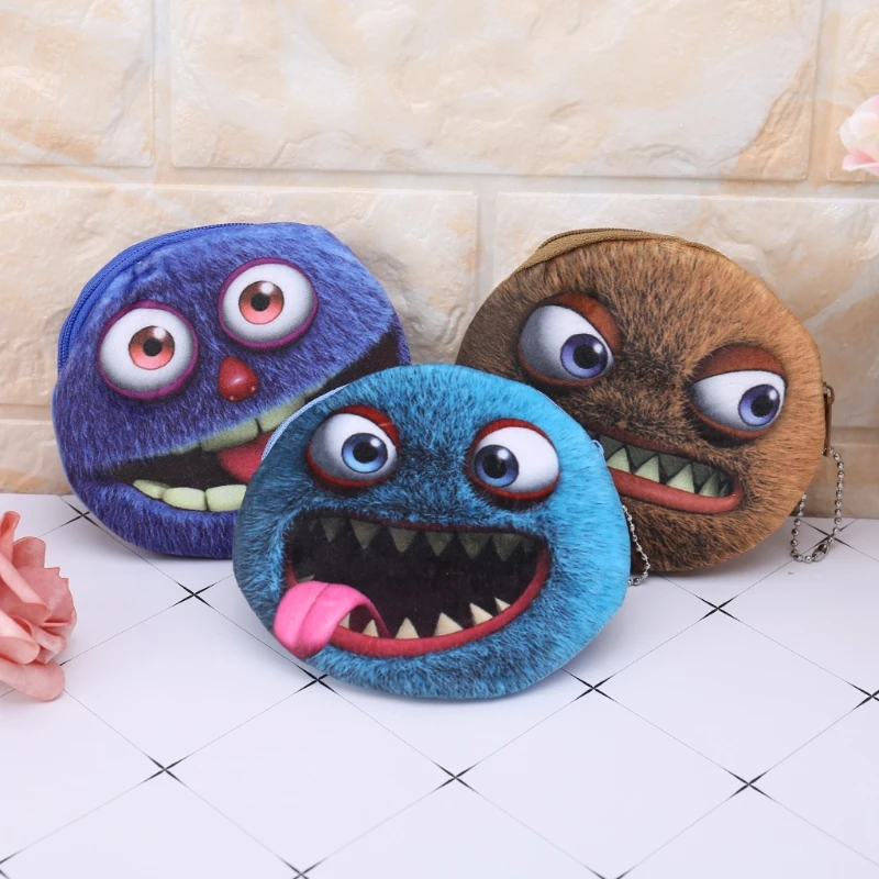 

THINKTHENDO Cute Cartoon 3D Printing Storage Pouch Handbag Mini Coin Bag Children's Purse