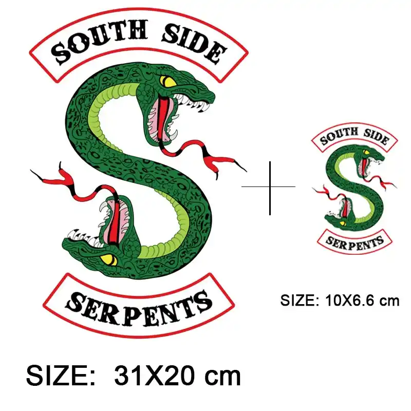 Cosbill Green Snake Patches Heat Transfer Jacket Applique Iron On Sticker For Clothes Riverdale South Side Serpents Patch Y 192