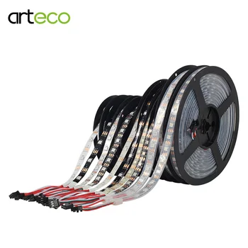 

1m/5m WS2812B LED strip 30/60/144 leds/m 2812 Pixels/m RGB full color Ambilight WS2812 IC Black/White PCB IP30/65/67 DC 5V