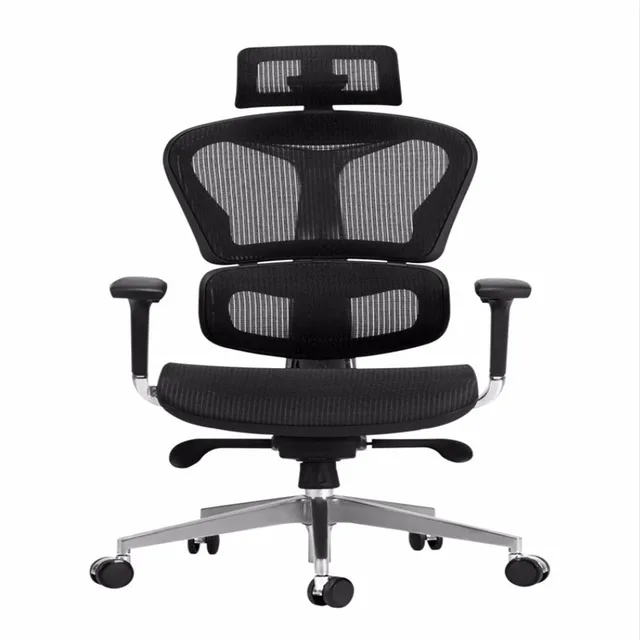 Special Price Ergonomic Computer Chair in Black and White Tone Household Comfortable High-end Office Seat Boss Chair Netcloth Swivel Seat