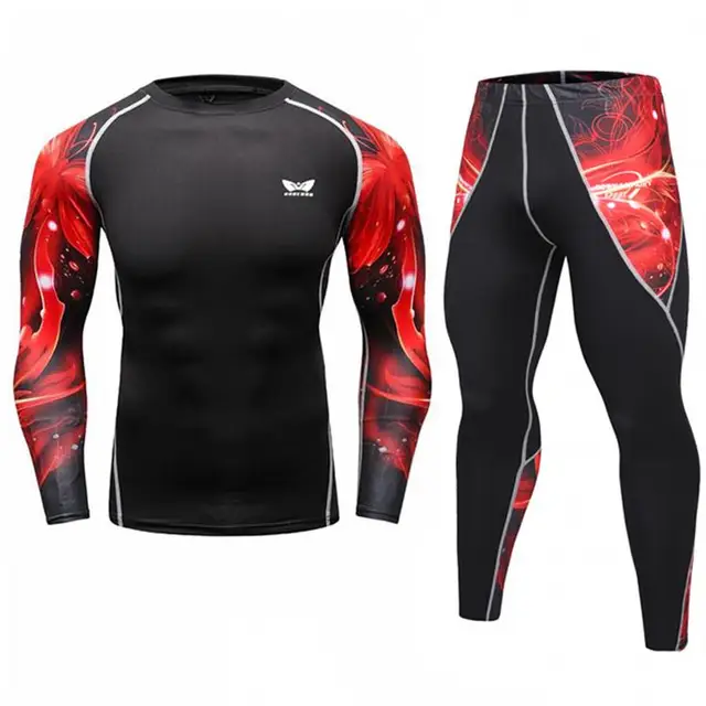 2017Mens Compression Shirts 3D Teen Jerseys Long Sleeve T Shirt Fitness Men Lycra  Crossfit T-Shirts Tights Brand Clothing