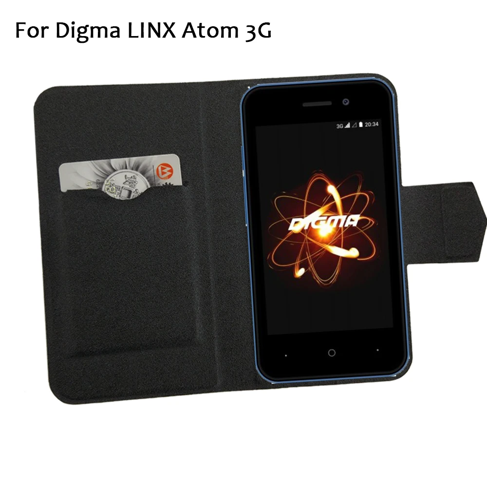 

5 Colors Hot! Digma LINX Atom 3G Case Phone Leather Cover,Factory Price Protective Full Flip Stand Leather Phone Shell Cases