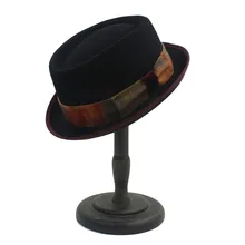 Австралийская шерстяная фетровая шляпа для мужчин и женщин, кашемировая плоская кепка для крестного отца с модным бантом