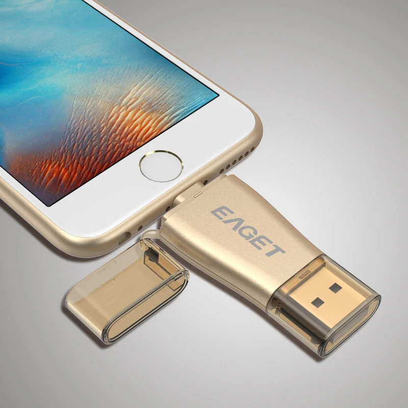 EAGET I50 для iPhone OTG USB 3,0 флеш-накопители 32 Гб Расширение емкости для iPhone/iPad/iPod, микро-флеш-накопитель для ПК/MAC