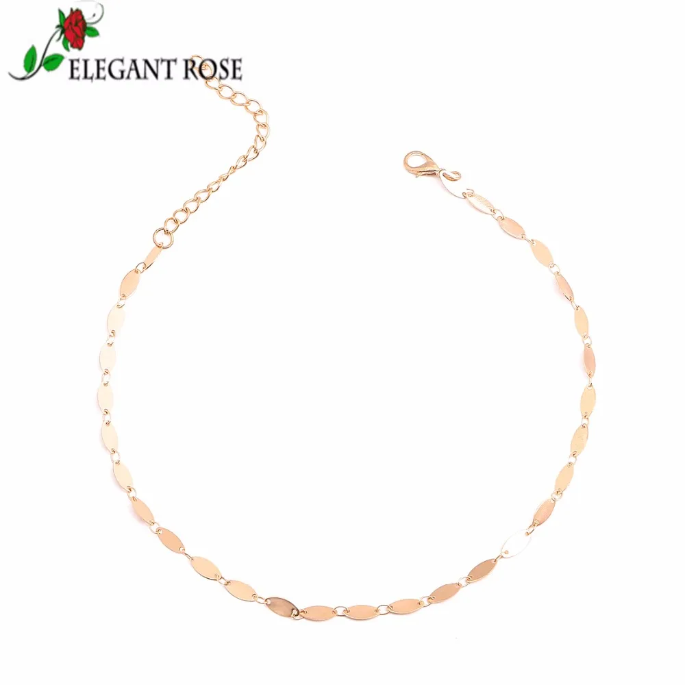ElegantRose Statement Gold Color Oval Metal Colar Choker Necklace For Wonder Women font b Wedding b