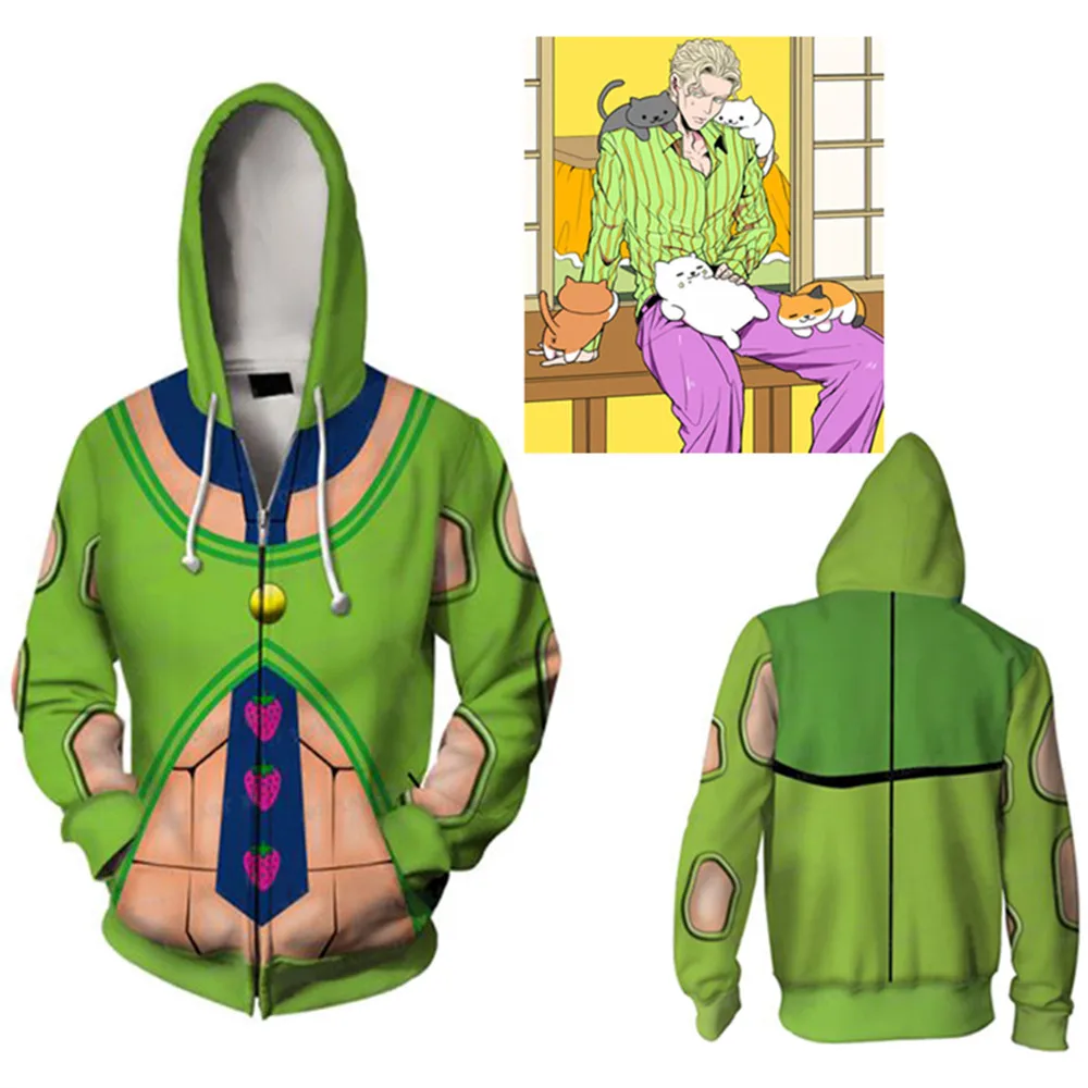 Толстовка с капюшоном и 3D принтом JOJO'S bistry ADVENTURE DIO BRANDO спортивный свитер куртка