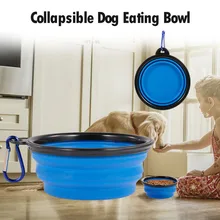 Питомец собака миска для еды кормушка для собак Складная расширяемая чашка прочная Нетоксичная здоровая тарелка товары для домашних собак аксессуары для домашних животных