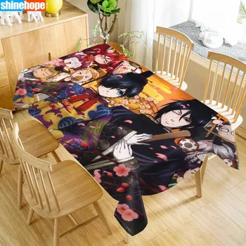 

Black Butler Table Cloth Oxford Print Waterproof Oilproof Home Rectangular Party Table Cover 100X140cm/140X250cm