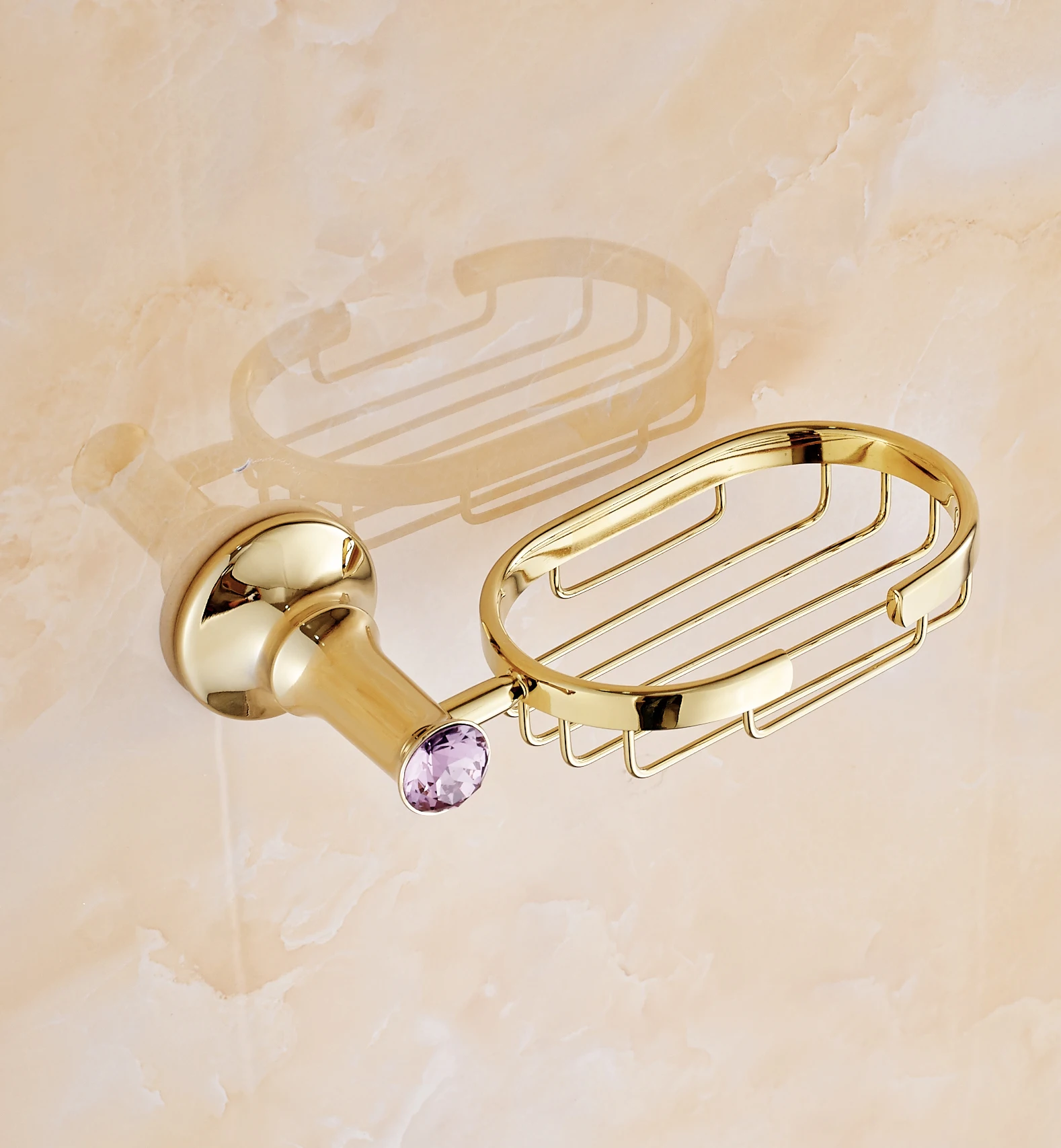 

Luxury Pink Crystal Soap Net Antique Bathroom Cosmetic Storage Box Brass Finish Bathroom Soap Dish Bathroom Accessories