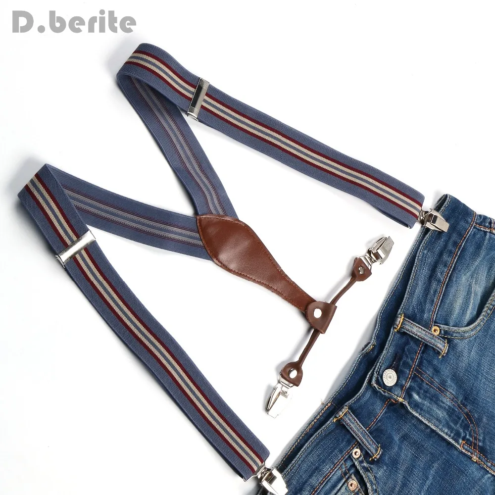 Men's Suspenders Women's Braces Adult Unisex Adjustable Clip on Elastic