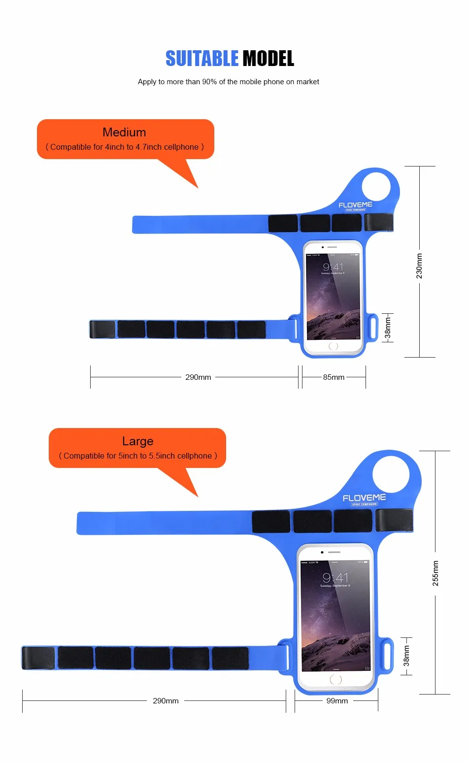 FLOVEME New Cycling Sports ARMBAND Case For Apple Iphone 6 6S Plus SE 4S For Iphone5S For XIAOMI REDMI For HUAWEI P9 Touch Pouch 1 (7)