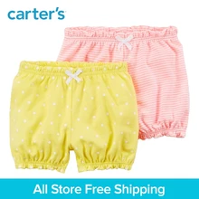 Carter’s 2-Pack baby children kids clothing Girl Spring & Summer Dots Striated Crinkle Shorts 126H210