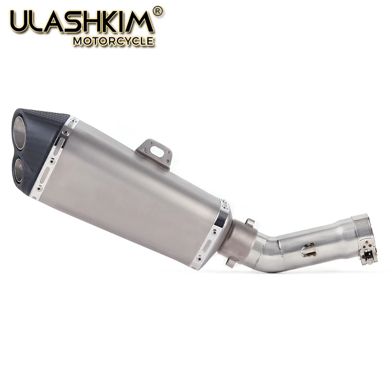 

Motorcycle Full System Muffler Escape Exhaust Middle Link Pipe Accessories Slip On For Yamaha Fazer FZ8 FZ8N FZ800 2010 to 2015