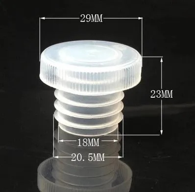 

Packing material Mushroom shaped cap with straight mouth bottle wine / beer bottle stoppers lid plastic plug wrapping PE plug