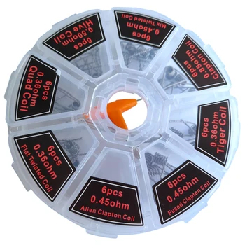 

8 in 1 Clapton Coil platte twisted Mix twisted Fused clapton Alien Clapton Premade Coil