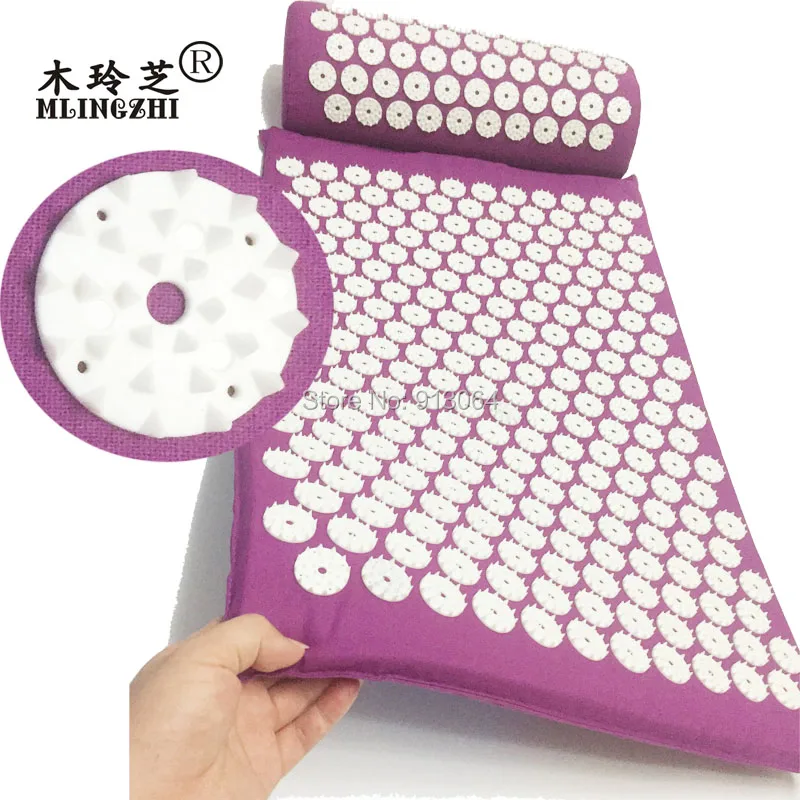 Goede Drop shipping ABS spike acupressuur mat massage kussen mat voor of na yoga pijn verlichten verbeteren slaap gratis verzending
