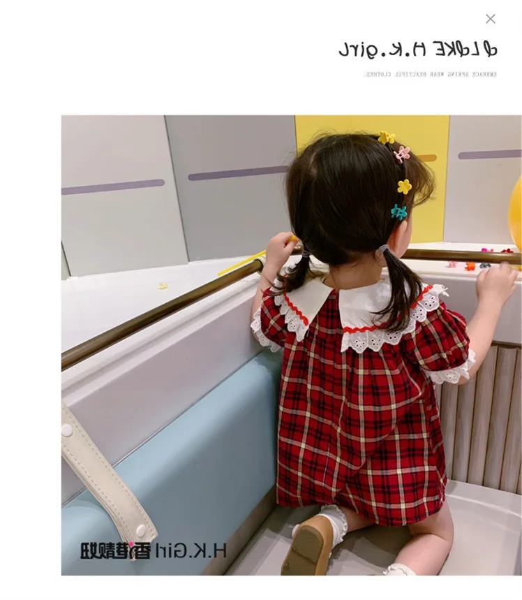 Mihkalev платья для маленьких девочек Лето Детские платья для девочек в клетку; одежда для детей с рисунком ТРАПЕЦИЕВИДНОЕ детское платье-пачка