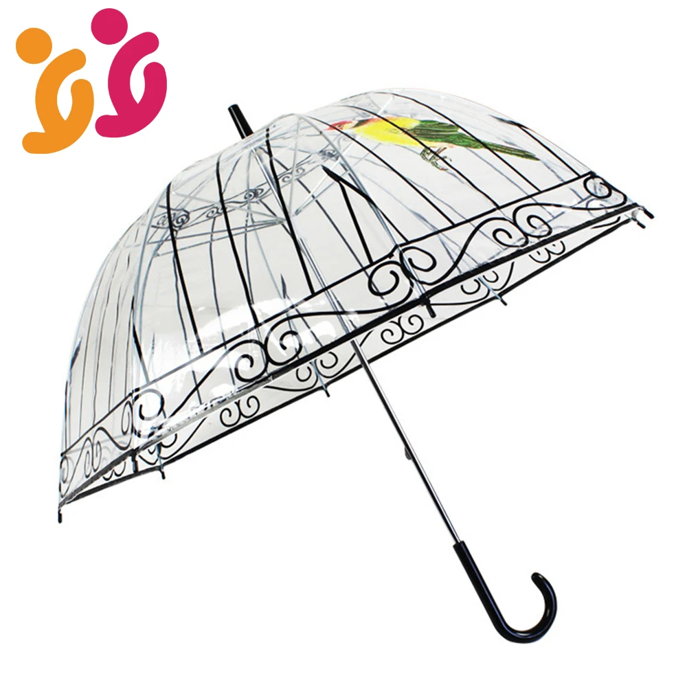 Прозрачный зонт с рисунком. Зонт полуавтомат maple leaf blue. Зонт птичья клетка. Голографический зонт складной. 50м 177650.