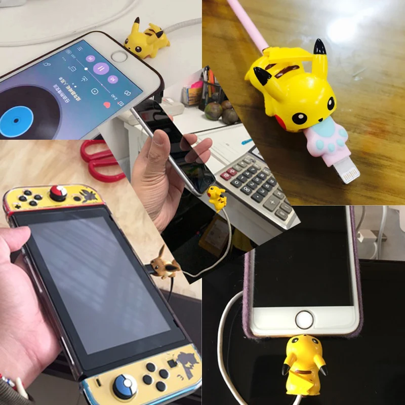 Защитный кабель Pokemon Go, usb кабель для зарядки, для косплея, реквизит для iPhone, Take A Bite, Pikachu, Eevee, Psyduck, Snoelax, чехол для кабеля