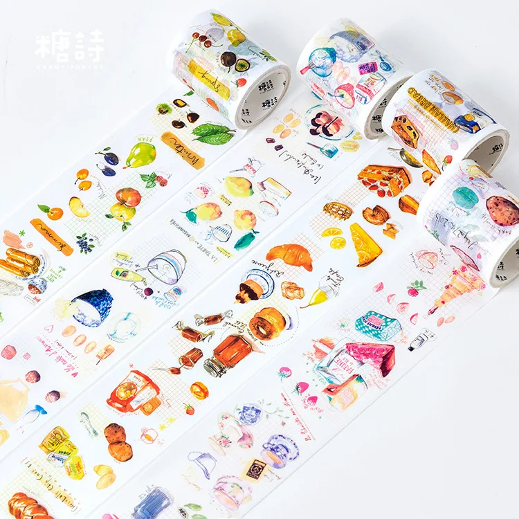 

5 cm Wide Delicious Food Drink Style Washi Tape Adhesive Tape DIY Scrapbooking Sticker Label Craft Masking Tape