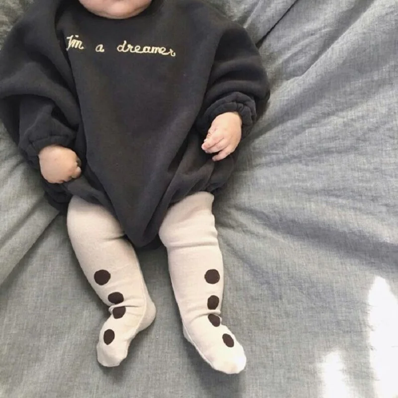 

Autumn Winter Baby Cotton Leggins Baby Girl Korean Style Soft Leggins With Sock Baby Outwear Stretch Warm Leggins Trousers 0-12Y