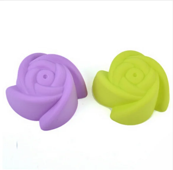 

7cm Silicone Rose Flower Cake Mould Egg Tart Cup Baking Biscuit Chocolate Mold Jelly Pudding Mould Soap Wedding Decoration 70 80