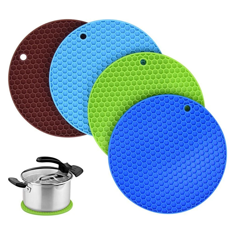 Non-slip Silicone Table Placemat Cup Coaster Heat Resistant Pot Holder Kitchen Accessories