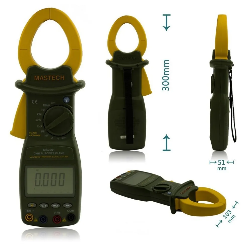 Цифровой клещи MASTECH MS2201 автоматический диапазон истинный RMS