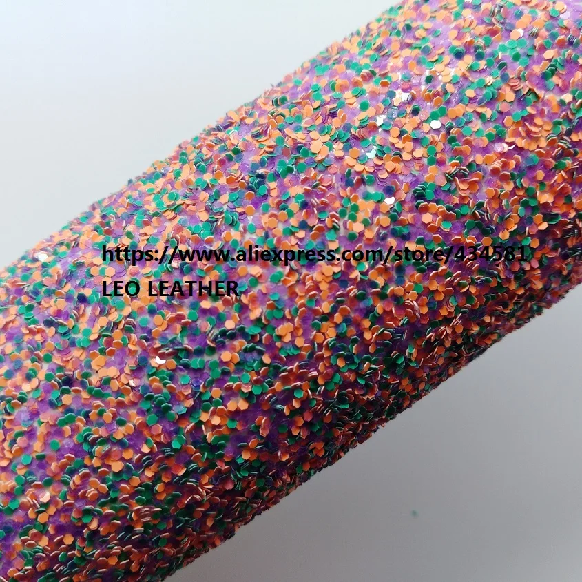 2PCS 21x29cm A4 SIZE Chunky Glitter Leather Glitter Fabric PU Leather