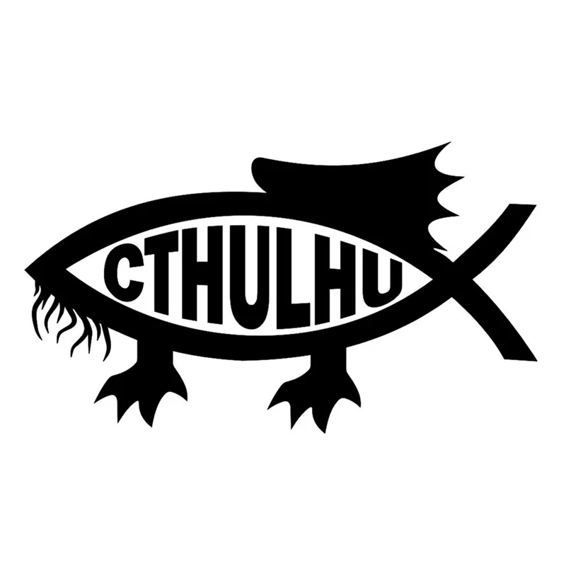 13.7cm*7.8cm Cthulhu Fish Fashion Car Sticker Decor Vinyl