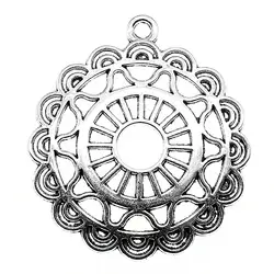 3 шт. круглый полый узор Подвески Религиозные ювелирные изделия ожерелье материалы для поделок