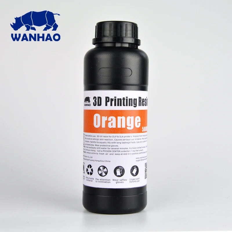 Wanhao Смола UV 405nm Фотополимерная смола для DLP 3D принтера D7 500 мл/бутылка|photopolymer resin|3d