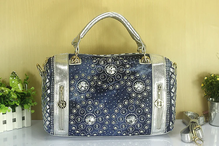 strass estilosa bolsa carteiro bolsa feminina