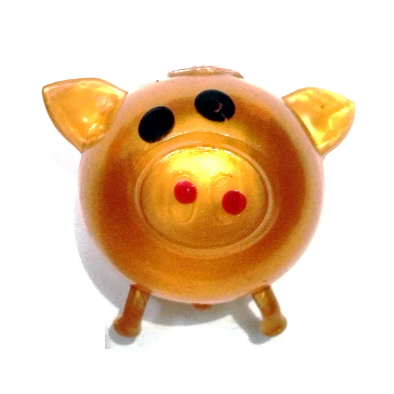 Cute Jelly Pig Stress Relief Toys for Children Soft Water Ball Antistress Adult Novelty Gags Random Color - Цвет: Золотой