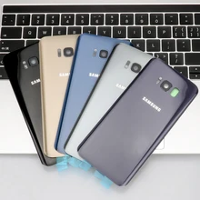 6," для SAMSUNG Galaxy S8 PLUS G955F задняя крышка батарейного отсека задняя стеклянная крышка Корпус чехол Замена для SAMSUNG S8 plus Крышка батарейного отсека