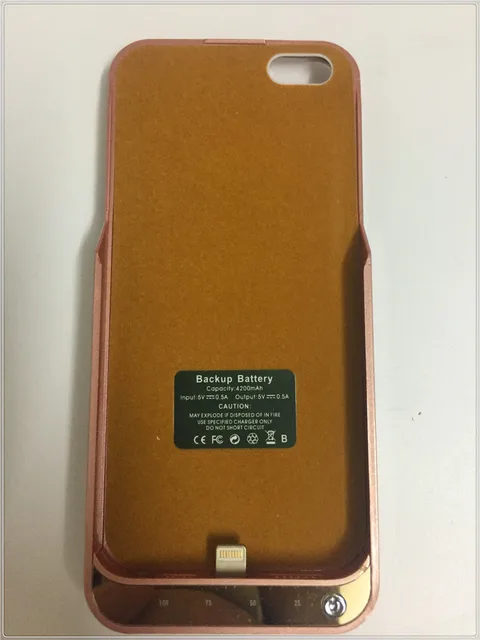 Black Charger case for iPhone 5,5S,SE 4200mAh backup battery Wireless Charging Power Bank