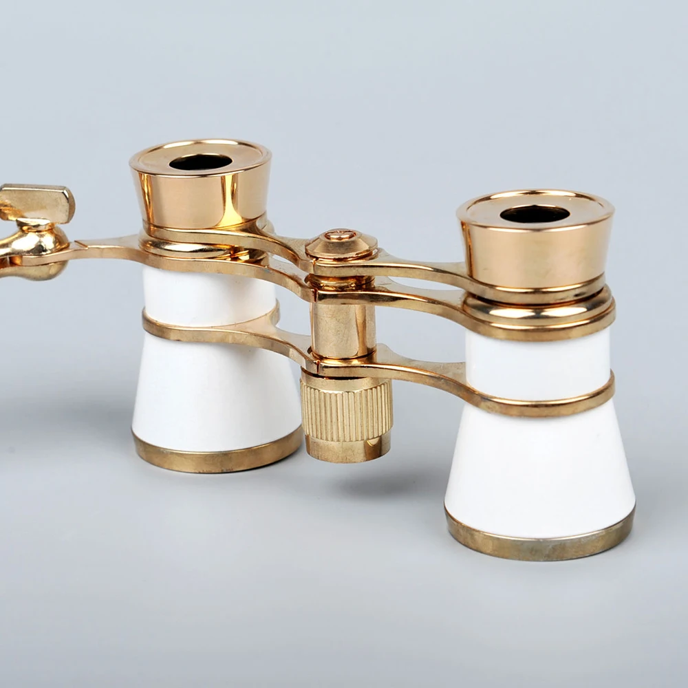 مسرح الأوبرا نظارات 3x25 النحاس المغلفة عدسة تليسكوب مزود بمنظار ثنائي الأبيض/الأحمر/أسود اللون مع مقبض