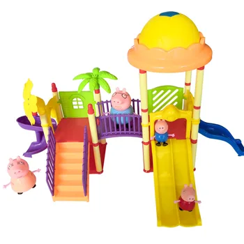 

toys Series of Amusement park Toys villa peppa pig Figures toys Family Member Toy Baby Kid Birthday Gift