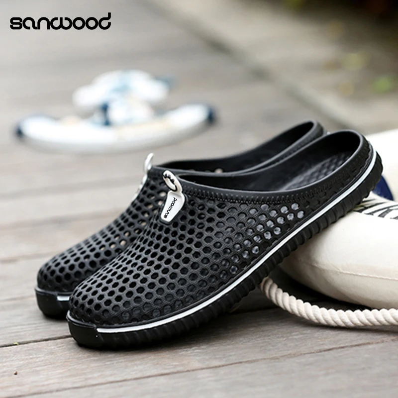 

New Trendy Women Summer Beach Mesh Hollow Slippers Travel Couple Leisure Shoes