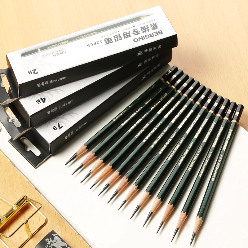 

BGLN soft medium carbon pen sketch pencil set drawing painting art charcoal painting pencil full set of art supplies