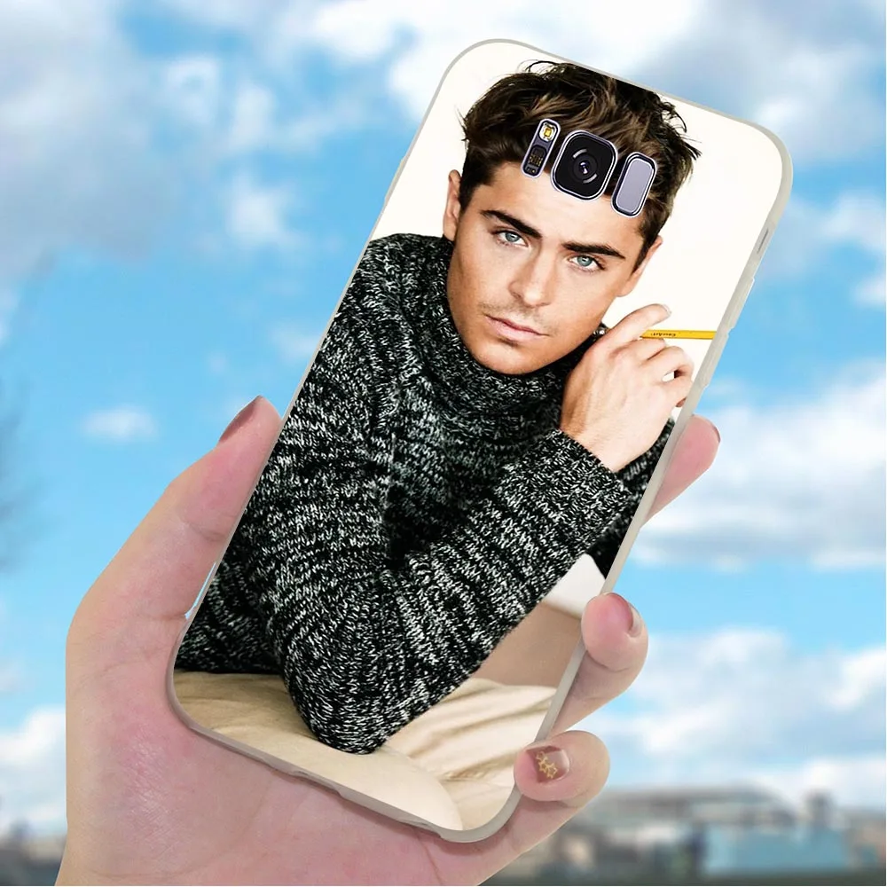Мягкие чехлы из ТПУ задняя крышка для телефона Zac Efron чехол Samsung Note 9 Galaxy S10e M10 M20 M30 S7