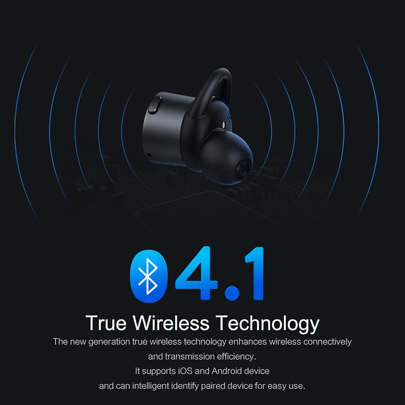 Беспроводные мини-наушники ROCK TWS с Bluetooth, стерео наушники-вкладыши, гарнитура с зарядным устройством, микрофон для ios и Android, весит 5,5 г
