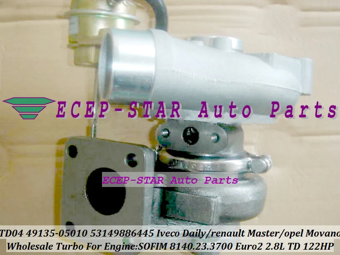 TF035 49135-05010 53149886445 Turbo Turbocharger Fit For IVECO Commercial Daily 2.8L TD Renault Master Opel Movano SOFIM 8140.23.3700 122HP (2)