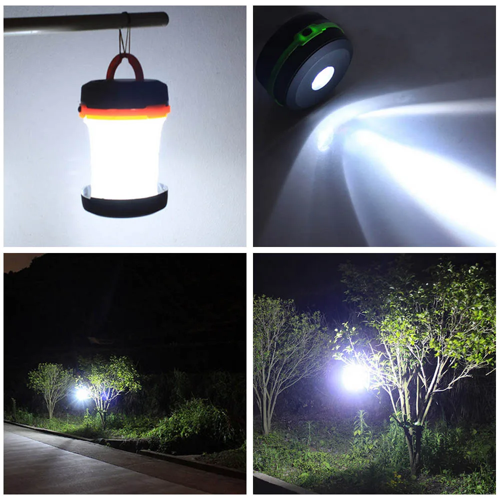 Adeeing Многофункциональный 3 цвета выдвижной 5 светодиодный уличные водонепроницаемые для кемпинга Фонари Портативный мини-палатка с лампой аварийного света