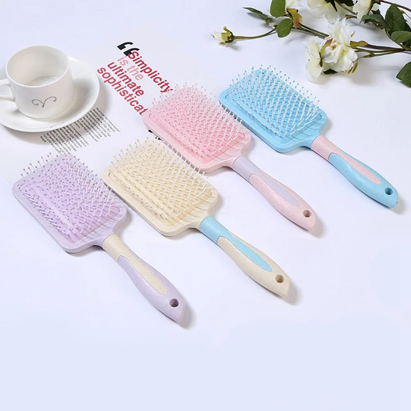 Hair Scalp Massage Comb Hairbrush Air Cushion Flat Square Comb Wheat