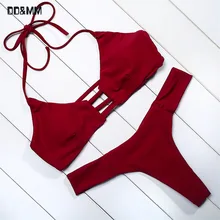 2017 sexy твердые холтер купальники женщины bikinis swimsuit thong bottom купальники бикини набор бразильский купальники swim wear