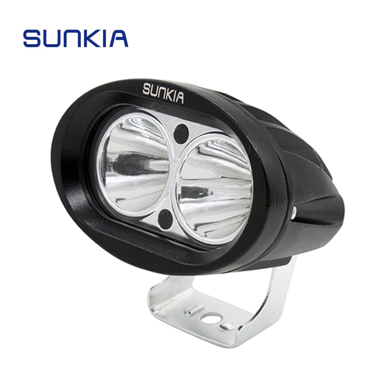SUNKIA 20 Вт светодиодный рабочий светильник для автомобиля, авто внедорожник ATV 4WD 4X4 внедорожный светодиодный противотуманный фонарь для вождения мотоцикла, грузовика, головной светильник, точечный светильник